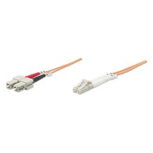 Intellinet Cable de fibra óptica 5.0m con conectores LC-SC, InfiniBand, 5 metros, color naranja. SKU 470391