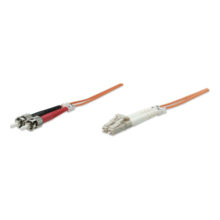 Cable de fibra óptica e InfiniBand Intellinet de 5.0 metros, tipo LC-ST M/M, color naranja, SKU 470438, ideal para centro de datos