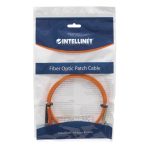 Cable de fibra óptica Intellinet de 10 metros, conectores LC a ST, color naranja, SKU 470445