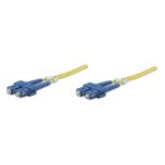 Intellinet 470605, cable de fibra óptica e InfiniBand, 1 metro, con conector SC de color amarillo