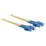 Cable de fibra óptica Intellinet de 5 metros en color amarillo con conector SC, SKU 470636