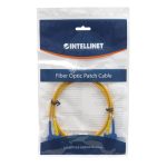 Cable de fibra óptica Intellinet de 5 metros en color amarillo con conector SC, SKU 470636