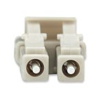 Cable de fibra óptica naranja de 1.0m con conectores LC M/M, marca Intellinet, SKU 471206. Ideal para conexiones InfiniBand y centros de datos.