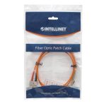 Intellinet Cable de fibra óptica LC-SC M/M de 1.0m en color naranja para InfiniBand, SKU 471251