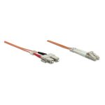 Cable de fibra óptica InfiniBand Intellinet de 3 metros, conexión LC-SC M/M, color naranja, SKU 471275