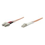 Cable de fibra óptica Intellinet 5 metros LC a SC, óptimo para centros de datos, SKU 471282