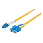 Cable de fibra óptica Intellinet de 10 metros, conectores LC a SC, amarillo, SKU 473996