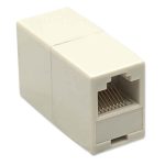 Conector RJ45 modular Intellinet Cat5e, hembra a hembra, con tecnología UTP. SKU: 504225.