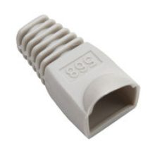 Intellinet cable boot gris para conector RJ-45, ofrece protección y alivio de tensión, SKU 504362