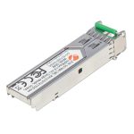 Imagen del transceptor de Fibra óptica rojo modelo Intellinet 507486 SFP con velocidad de 1000 Mbit/s