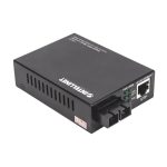 Convertidor de medio Intellinet 1000 Mbit/s, monomodo, 1310 nm, color negro, SKU 508209
