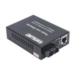 Convertidor de medio Intellinet 1000 Mbit/s, monomodo, 1310 nm, color negro, SKU 508209