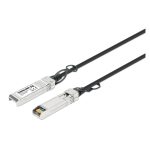 El Intellinet 508445 es un cable de fibra óptica e InfiniBand de 3 metros con conectores SFP+ en colores negro y plata