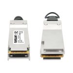 Intellinet 508490 Cable de fibra óptica e InfiniBand 0,5 metros, con conector QSFP+ en colores negro y plata