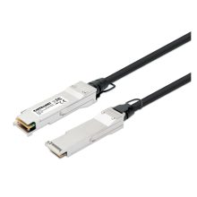 Cable de fibra óptica e InfiniBand Intellinet 508513 de 2 metros QSFP+ en colores negro y plata SKU 508513