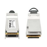 Cable de fibra óptica e InfiniBand Intellinet 508513 de 2 metros QSFP+ en colores negro y plata SKU 508513