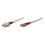 Cable de fibra óptica e InfiniBand Intellinet ST/SC de 5 metros en color naranja con SKU 510356