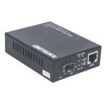 Convertidor de medio Intellinet de 1000 Mbit/s en color negro, SKU 510493