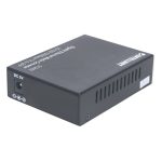 Convertidor de medio Intellinet de 1000 Mbit/s en color negro, SKU 510493