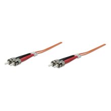 Cable de fibra óptica de 1 metro Intellinet con conectores ST/ST, color naranja, SKU 515757