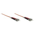 Cable de fibra óptica de 1 metro Intellinet con conectores ST/ST, color naranja, SKU 515757
