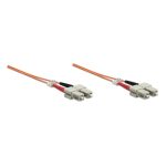 Intellinet cable de fibra óptica de 2 metros con conectores SC/SC en color naranja, SKU 515825