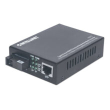 Convertidor de medio Intellinet 1000 Mbit/s, 1550 nm, monomodo, color negro. SKU: 545075