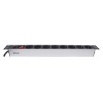 Intellinet PDU con 8 salidas AC, 1U, de Aluminio y color Negro, SKU 713986