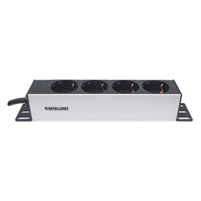 Intellinet 714020 unidad de distribución de energía (PDU) 4 salidas AC 1U Gris 3 Intellinet 714020 montada en rack