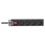 Intellinet 715133 unidad de distribución de energía (PDU) con 9 salidas AC, tamaño 1U, color negro