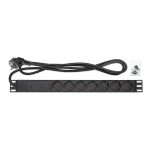 Unidad PDU Intellinet 715140 con 7 salidas AC, 1U en color negro