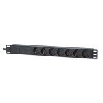 Unidad PDU Intellinet 715140 con 7 salidas AC, 1U en color negro