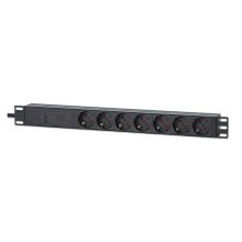 Unidad PDU Intellinet 715140 con 7 salidas AC, 1U en color negro