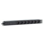 Unidad PDU Intellinet 715140 con 7 salidas AC, 1U en color negro