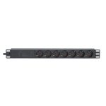 Unidad PDU Intellinet 715140 con 7 salidas AC, 1U en color negro