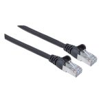 Imagen del cable de red Intellinet 5 metros Cat6 S/FTP en color negro, ideal para conexiones de alta velocidad. SKU 735568