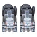 Imagen del cable de red Intellinet 5 metros Cat6 S/FTP en color negro, ideal para conexiones de alta velocidad. SKU 735568