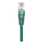 Cable de red Intellinet Cat6A SFTP de 0.25 metros en color verde, SKU 737043. Ideal para conexiones rápidas y estables.