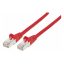 Imagen del Intellinet cable de red rojo de 0,25 metros, categoría 7, modelo 740579, con S/FTP (S-STP) para alta velocidad y rendimiento.
