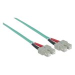 Cable de fibra óptica Intellinet 750837, InfiniBand, 2 metros, con conector SC en color aguamarina.