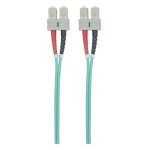 Intellinet Cable de fibra óptica e InfiniBand de 1 metro con conector SC en color aguamarina. SKU 751025
