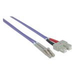Cable de fibra óptica violeta de 5 metros con conectores LC y SC InfiniBand modelo 751056 fabricado por Intellinet