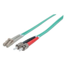 Intellinet 751148 cable de fibra óptica InfiniBand de 10 metros con conectores ST y LC de color aguamarina