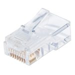 Conector Intellinet RJ45 Cat5e UTP sólido, con recubrimiento de oro de 50 micras, bote de 100 piezas SKU 790512