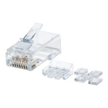 Conector RJ45 Transparente Intellinet, ideal para cables de red, SKU 790536