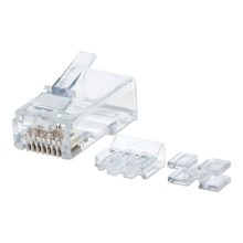 Conector Intellinet RJ45 CAT6A para cableado sólido, paquete de 80 unidades con chapado en oro de 50 micras SKU 790550