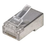 Conector RJ45 Gris Intellinet con alta durabilidad código SKU 790574, ideal para cableado estructurado.