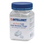 Intellinet Plugs Modulares RJ45 Cat 6 de alta velocidad, ideales para conexiones de red, SKU 790604