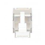 Conector RJ45 de acero inoxidable Intellinet modelo 790796 para soluciones de cableado de red.