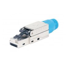 Conector RJ45 Azul Intellinet 791199 con alta conductividad ideal para conexiones estables en redes cableadas.